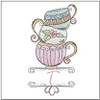 Teacups ABCs -T - Embroidery Designs & Patterns