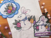 Tulips Bunny - Machine Embroidery