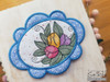 Tulips Coaster - Machine Embroidery
