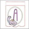 Brontosaurus  ABCs Bunting - A - Embroidery Designs & Patterns