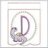 Brontosaurus  ABCs Bunting - D - Embroidery Designs & Patterns