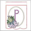 Dino ABCs Bunting - P - Embroidery Designs & Patterns