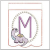 Brontosaurus  ABCs Bunting - M - Embroidery Designs & Patterns