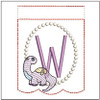 Brontosaurus  ABCs Bunting - W - Embroidery Designs & Patterns