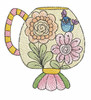 Whimsical Teacups Bundle- Fits a 4x4", 5x7 & 8x8" Hoop - Machine Embroidery Designs
