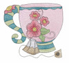 Whimsical Teacups Bundle- Fits a 4x4", 5x7 & 8x8" Hoop - Machine Embroidery Designs