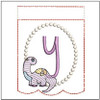 Brontosaurus  ABCs Bunting - Y - Embroidery Designs & Patterns
