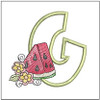 Watermelon Applique ABCs  -G - Embroidery Designs & Patterns