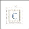 Square Medallion ABCs Charm - C- Embroidery Designs & Patterns