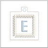 Square Medallion ABCs Charm - E - Embroidery Designs & Patterns