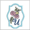 Rosebud ABCs Charm - U - Embroidery Designs & Patterns