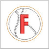 Baseball ABCs Charm - F - Embroidery Designs & Patterns