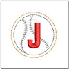 Baseball ABCs Charm - J - Embroidery Designs & Patterns