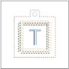 Square Medallion ABCs Charm - T - Embroidery Designs & Patterns