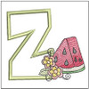 Watermelon Applique ABCs  - Z - Embroidery Designs & Patterns