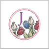 Tulip Coaster ABCs -J - Embroidery Designs & Patterns