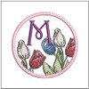 Tulip Coaster ABCs -M - Embroidery Designs & Patterns