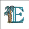 Palm Trees ABCs E - Fits a 4x4" Hoop Embroidery Designs