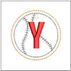 Baseball ABCs Charm - Y - Embroidery Designs & Patterns -Updated