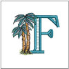 Palm Trees ABCs F - Fits a 4x4" Hoop Embroidery Designs