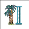Palm Trees ABCs -I- Fits a 4x4" Hoop Embroidery Designs
