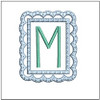 Scalloped ABCs Charm M - Fits a 4x4" Hoop Embroidery Designs
