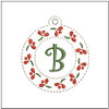 Floral ABCs Charm - B - Fits a 4x4" Hoop Embroidery Designs