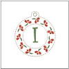 Floral ABCs Charm - I - Fits a 4x4" Hoop Embroidery Designs