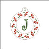 Floral ABCs Charm - J - Fits a 4x4" Hoop Embroidery Designs