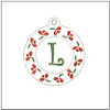 Floral ABCs Charm - L - Fits a 4x4" Hoop Embroidery Designs