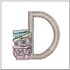 Mixing Bowls ABCs - D - Fits a 4x4" Hoop Embroidery Designs