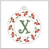 Floral ABCs Charm - X - Fits a 4x4" Hoop Embroidery Designs