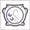 Cauldron Banner ABCs S - Fits a 5x7" Hoop Embroidery Designs