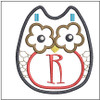 Owl Banner ABCs -R Fits a 5x7" Hoop Embroidery Designs