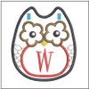 Owl Banner ABCs -W Fits a 5x7" Hoop Embroidery Designs