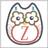 Owl Banner ABCs -Z Fits a 5x7" Hoop Embroidery Designs