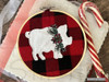 Holly Berry Holiday Pig Applique - Embroidery Designs
