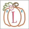 Pumpkin Banner 2 ABCs - L Fits a 5x7" Hoop Embroidery Designs