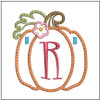 Pumpkin Banner 2 ABCs -R Fits a 5x7" Hoop Embroidery Designs