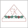 Holly Berry ABCs Corner Bookmark -K - Embroidery Designs & Patterns