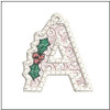 Free Standing Lace Scroll ABCS- A - Fits a 4x4" Hoop, Machine Embroidery Pattern, Christmas Holiday Lace Star, Gift Giving