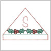 Holly Berry ABCs Corner Bookmark -S- Embroidery Designs & Patterns