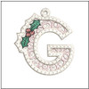 Free-Standing Lace Scroll ABCS - G Fits a 4x4" Hoop, Machine Embroidery Pattern,