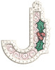 Free-Standing Lace Scroll ABCS - J Fits a 4x4" Hoop, Machine Embroidery Pattern,