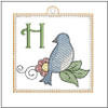 Bluebird ABC's Charm - H - Embroidery Designs & Patterns