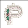 Free-Standing Lace Scroll ABCS - P Fits a 4x4" Hoop, Machine Embroidery Pattern,