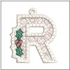 Free-Standing Lace Scroll ABCS - R Fits a 4x4" Hoop, Machine Embroidery Pattern,
