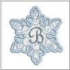 Snowflake Free Standing Lace ABCs - B Fits a 4x4" Hoop, Machine Embroidery Pattern,