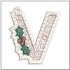 Free-Standing Lace Scroll ABCS - V Fits a 4x4" Hoop, Machine Embroidery Pattern,