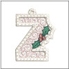Free-Standing Lace Scroll ABCS - Z Fits a 4x4" Hoop, Machine Embroidery Pattern,